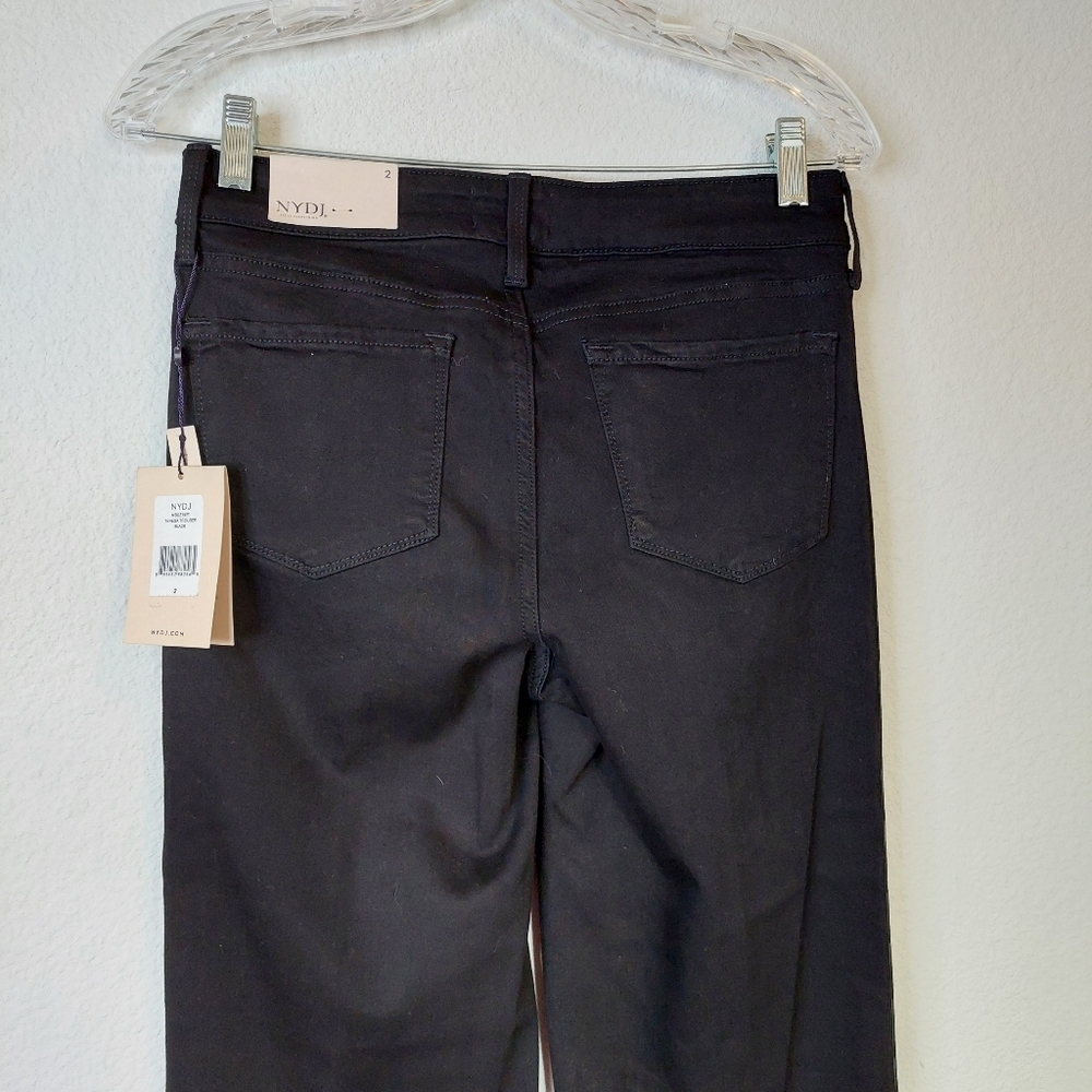 NYDJ Teresa Trouser Lift Tuck Wide Leg Jeans Pants Size 2 NWT Black - Picture 6 of 10